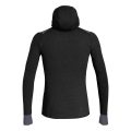 Salewa PUEZ 2 DRY M L/S HOOD FULL-ZIP TEE black out melange