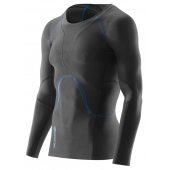 Skins Bio RY400 Mens Graphite/Blue Top Long Sleeve + DÁREK DLE VÝBĚRU!