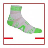 COMPRESSPORT Pro Racing RUN SOCKS V2 high bílé se zelenými výstupky + DÁREK DLE VÝBĚRU!