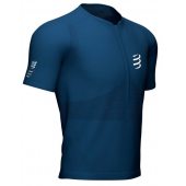 COMPRESSPORT TRAIL HALF-ZIP FITTED SS TOP blue + DÁREK DLE VÝBĚRU!