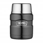 Thermos Style 470 ml se skládací lžící a šálkem metalicky šedá + DÁREK DLE VÝBĚRU!