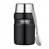 Thermos Style 710 ml se skládací lžící a šálkem matně černá + DÁREK DLE VÝBĚRU!