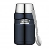 Thermos Style 710 ml se skládací lžící a šálkem tmavě modrá + DÁREK DLE VÝBĚRU!