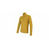 SENSOR MERINO EXTREME pánské triko dl.rukáv zip mustard + DÁREK DLE VÝBĚRU!