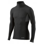 Skins DNAmic Thermal Men's Compression L/S Mock Neck with zip black/charcoal + DÁREK DLE VÝBĚRU!