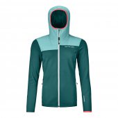 Ortovox FLEECE PLUS HOODY W pacific green + DÁREK DLE VÝBĚRU!