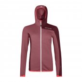 Ortovox FLEECE LIGHT GRID HOODED JKT W mountain rose + DÁREK DLE VÝBĚRU!