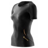 Skins A400 Womens Top Short Sleeve Black +DÁREK DLE VÝBĚRU!