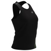 COMPRESSPORT PERFORMANCE SINGLET W black/paradise green + DÁREK DLE VÝBĚRU!