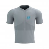 COMPRESSPORT TRAIL HALF-ZIP FITTED SS TOP alloy/hawaiian ocean + DÁREK DLE VÝBĚRU!