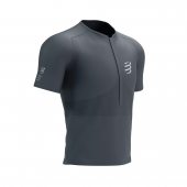 COMPRESSPORT TRAIL HALF-ZIP FITTED SS TOP magnet/white + DÁREK DLE VÝBĚRU!