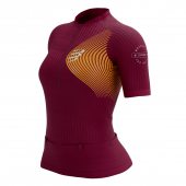 COMPRESSPORT TRAIL POSTURAL SS TOP W persian red/blazing orange + DÁREK DLE VÝBĚRU!