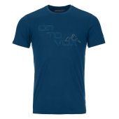 Ortovox 185 Merino Tangram Logo T-shirt M petrol blue + DÁREK DLE VÝBĚRU!