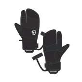 Ortovox Full Leather 3 Finger Glove M black raven + DÁREK DLE VÝBĚRU!