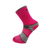 Progress CYCLING HIGH SOX neon růžová/šedá