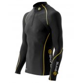 Skins Bio A200 Mens Black/Yellow Thermal L/S Mck Neck zip + DÁREK DLE VÝBĚRU!