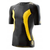 SKINS DNAmic Mens Top Short Sleeve Black/Citron + DÁREK DLE VÝBĚRU!