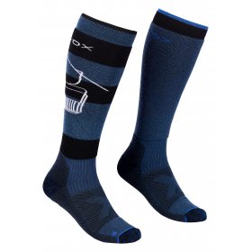 Ortovox FREE RIDE LONG SOCKS M petrol blue