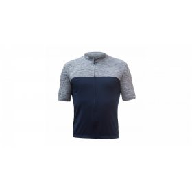 SENSOR CYKLO MOTION pánský dres kr.rukáv celozip deep blue/šedá