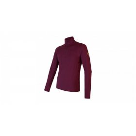 SENSOR MERINO EXTREME pánské triko dl.rukáv zip port red