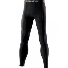 Skins Snow Thermal Mens Black/Orange Long Tights