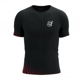 COMPRESSPORT RACING SS TSHIRT M black/high risk red