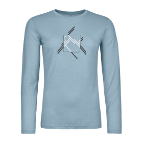 Ortovox 185 Merino Mtn Cutout Long Sleeve W glacier grey