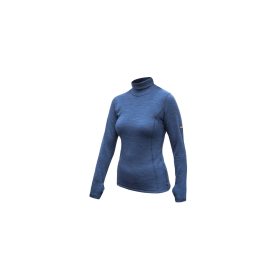 SENSOR MERINO BOLD dámské triko roll neck dl.rukáv cool blue