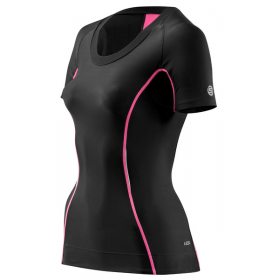 Skins Bio A200 Womens Black/Pink Top Short Sleeve